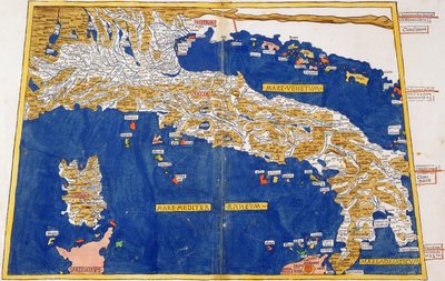 Ptolemaic Map of Italy by Nicolaus Germanus